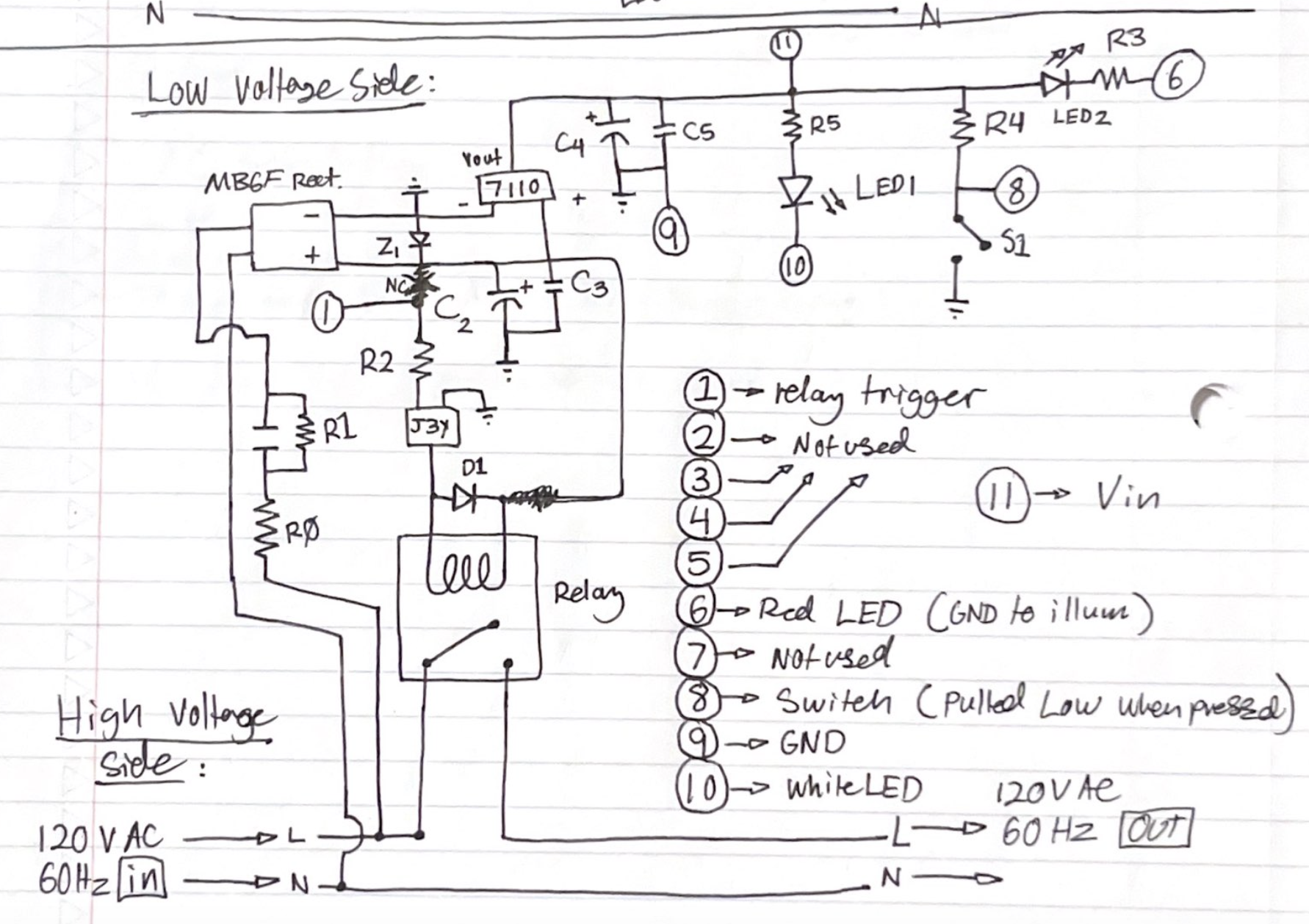 Main board schematic diagram